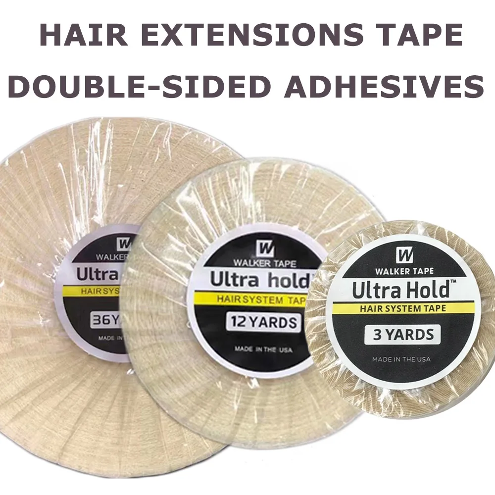 Top Trends: 3 / 12 / 36 Yards Hair Extensions Double-Sided Adhesives Tape Waterproof Wig Glue For Tape Strong Hold Hair Extension Tape Shoppable Styles