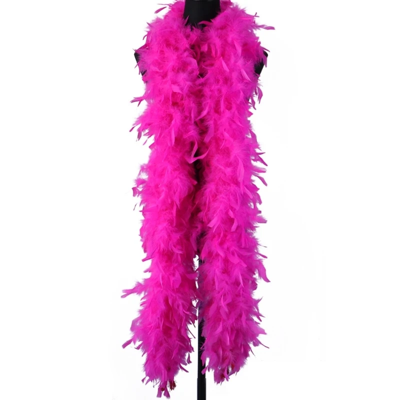 Top Trends: Feather Boa Plush Feather Trim Stripe Shawl For Wedding Dress Clothes Decors Shoppable Styles - Image 4