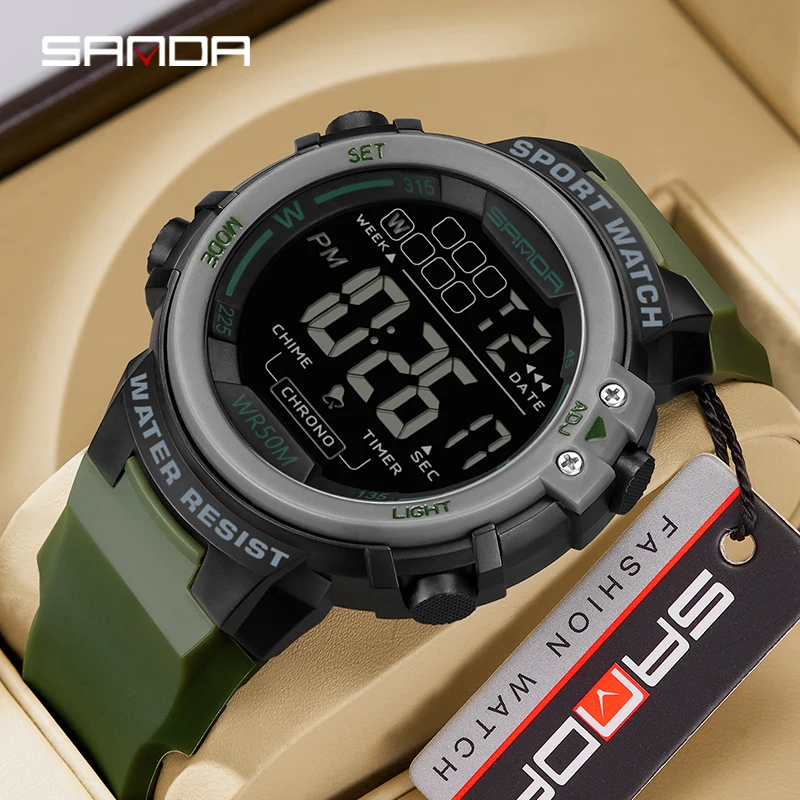 Top Trends: SANDA Men Outdoor Sports Watches 2023 New Multifunctional Electronic Watch 5ATM Waterproof Military Watch Luminous Reloj Hombre Shoppable Styles