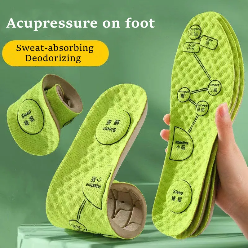 Top Trends: Acupressure On Foot Insoles For Shoes Breathable Deodorant Sport Insoles For Medical Man Women Comfortable Running Shoe Sole Shoppable Styles