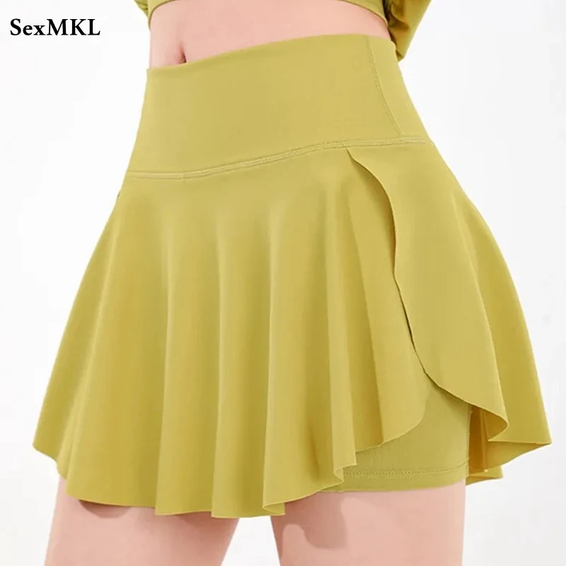 Top Trends: Sexy Summer Mini Skirts Women 2023 Elastic Fashion High Waist A Line Faldas Casual Korean Style Purple Black Tennis Micro Skirt Shoppable Styles