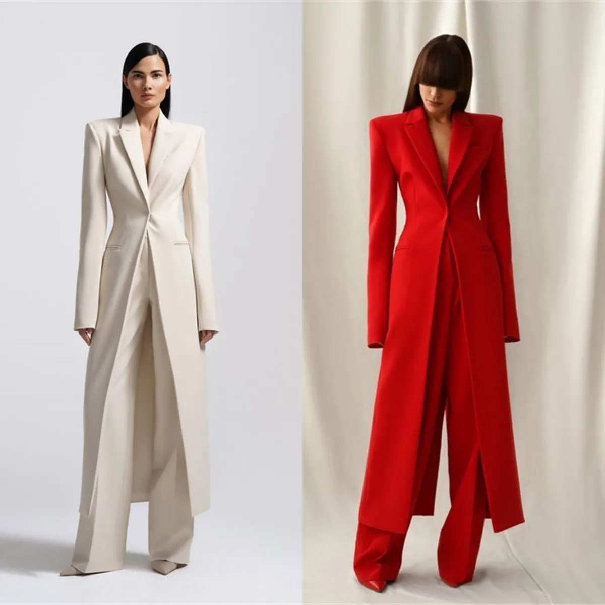 Top Trends: Designer Formal Women Suit Set 2 Piece Blazer+ Pants Long Style Wedding Party Prom Dress One Button Custom Made женский костюм Shoppable Styles