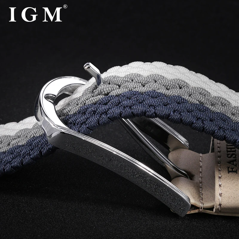 Top Trends: Trendy Men Belt Breathable Strong Elastic Canvas Woven Belt For Men And Women Without The Need For Perforated Belt Casual Belt Shoppable Styles - Image 2