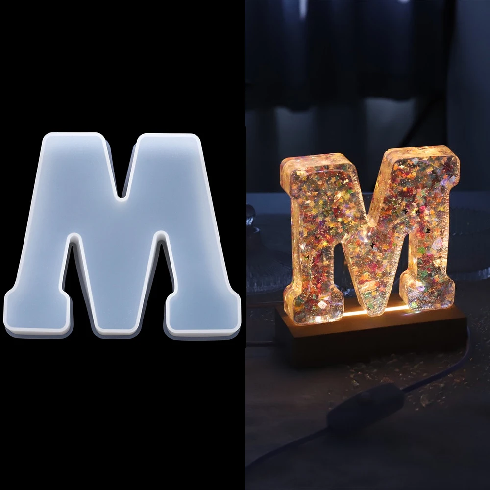 Top Trends: 3Sizes A To Z Letter Silicone Molds Alphabet Epoxy Resin Mold For DIY Resin Craft Birthday Party Wedding Home Decoration Shoppable Styles