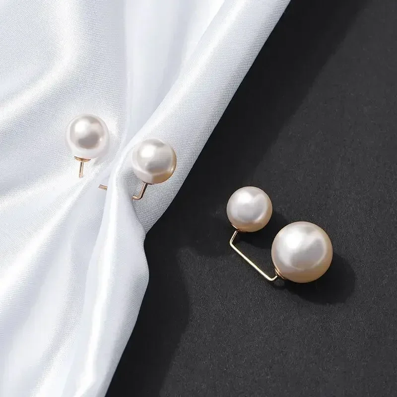 Top Trends: Women Pearls Brooches Dress Skirt Waist Tightening Brooch Pin Jeans Pants Anti-fade Exquisite Elegant Button Pins Accessories Shoppable Styles