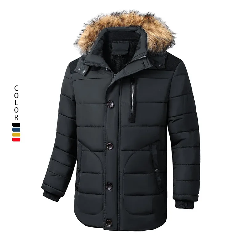 Top Trends: Winter Jacket Men Parkas Thicken Warm Coat Mens Hooded Jackets Solid Parka Coat Fashion Streetwear Men&#039;s Parka Plus Size M-5xl Shoppable Styles