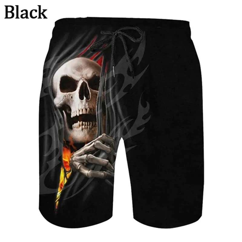 Top Trends: Trend Skull 3D Printed Casual Shorts Summer Unisex Street Gothic Personality Cool Sports Shorts Skateboarding Short Pants Homme Shoppable Styles