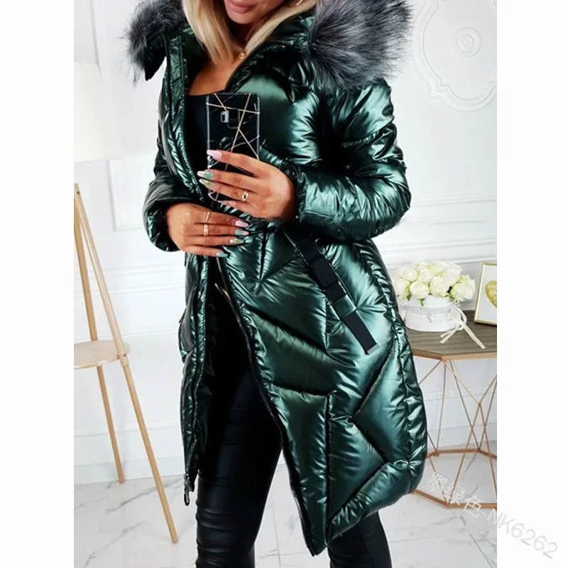 Top Trends: 2024 Winter Oversize Women Jacket Warm Oversize Hooded Zipper Long Jacket Female Trendy Fashion Parka Thick Padded Ladies Coat Shoppable Styles