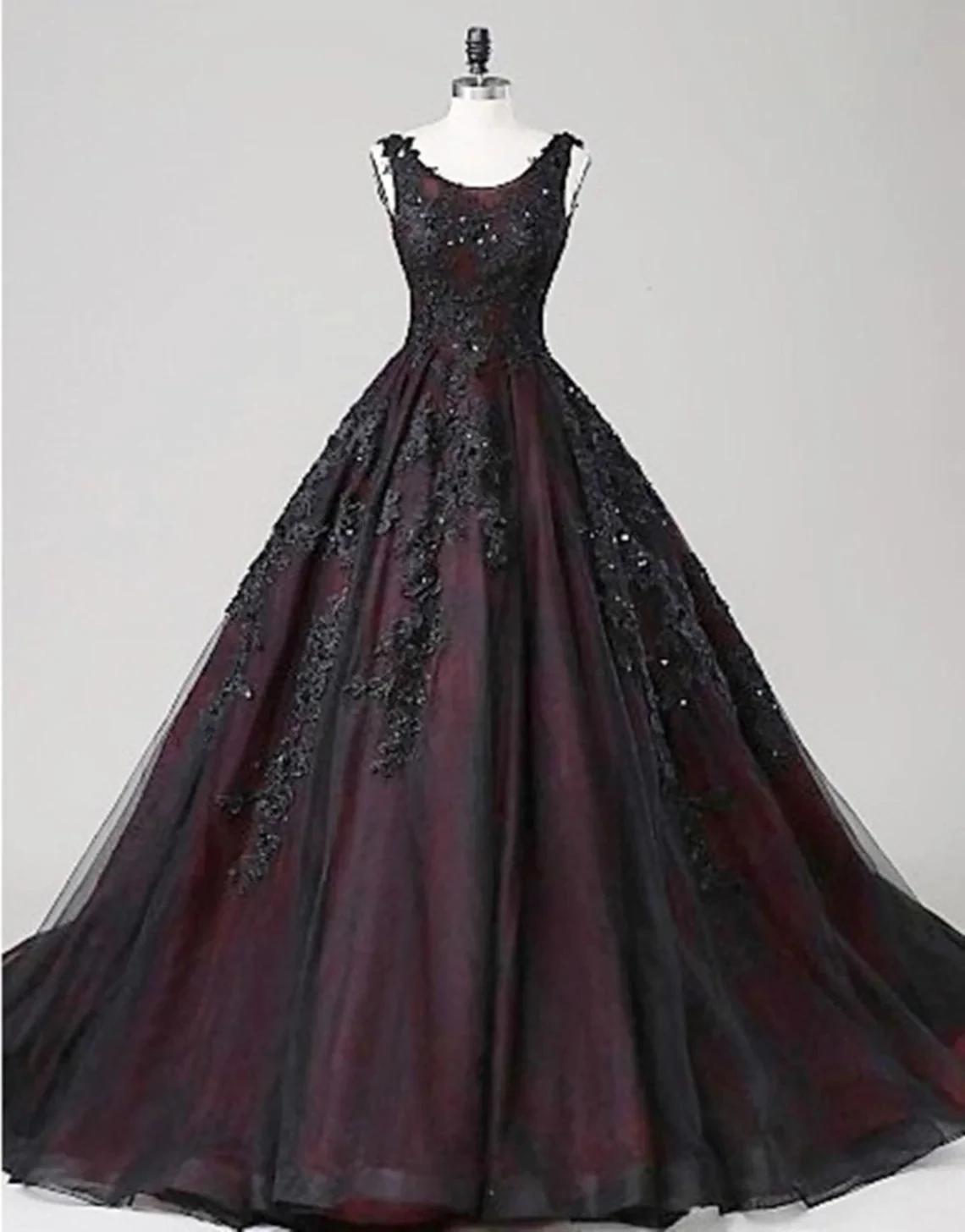 Top Trends: Vintage Luxury Burgundy And Black Gothic Wedding Dress Bridal Gown With Corset Bodice Beading 2022 Lace Bride Formal Wear Shoppable Styles