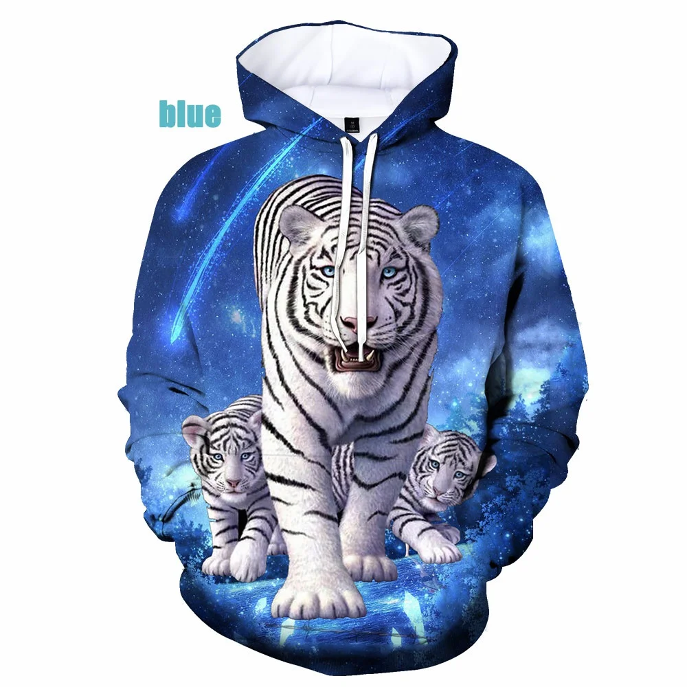 Top Trends: 2022 Fashion Men / Women Couples 3d Print Dreamy Tiger Hoodies Casual Sweatshirt Shoppable Styles