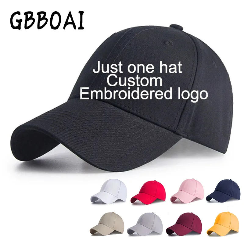 Top Trends: Custom Logo Baseball Cap For Men Women Text Embroidery Gorras Hombre Company Team Party Casquette Male Dad Hat Shoppable Styles