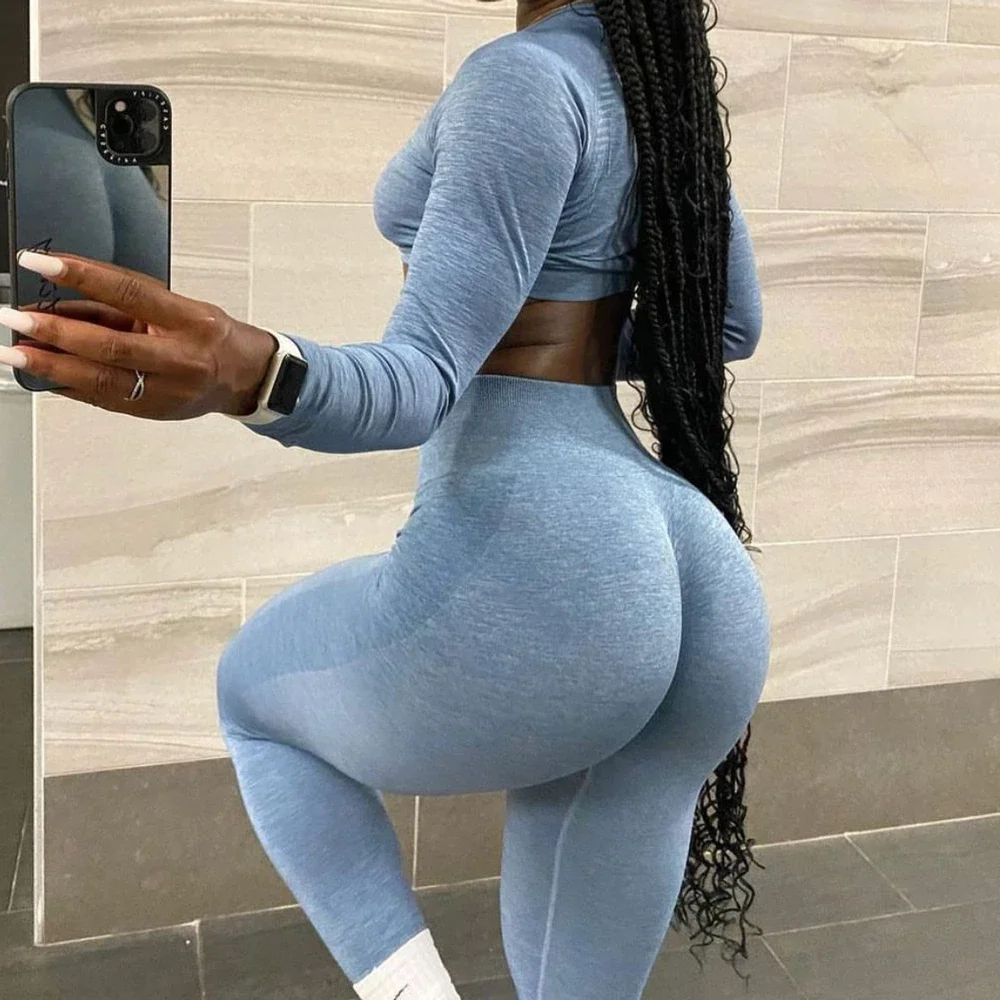 Top Trends: 3pcs Amplify Seamless Yoga Sets Women Workout Gym Set Scrunch Butt Leggings Sets Crop Top Set Gym Clothing Fitness Sports Suit Shoppable Styles