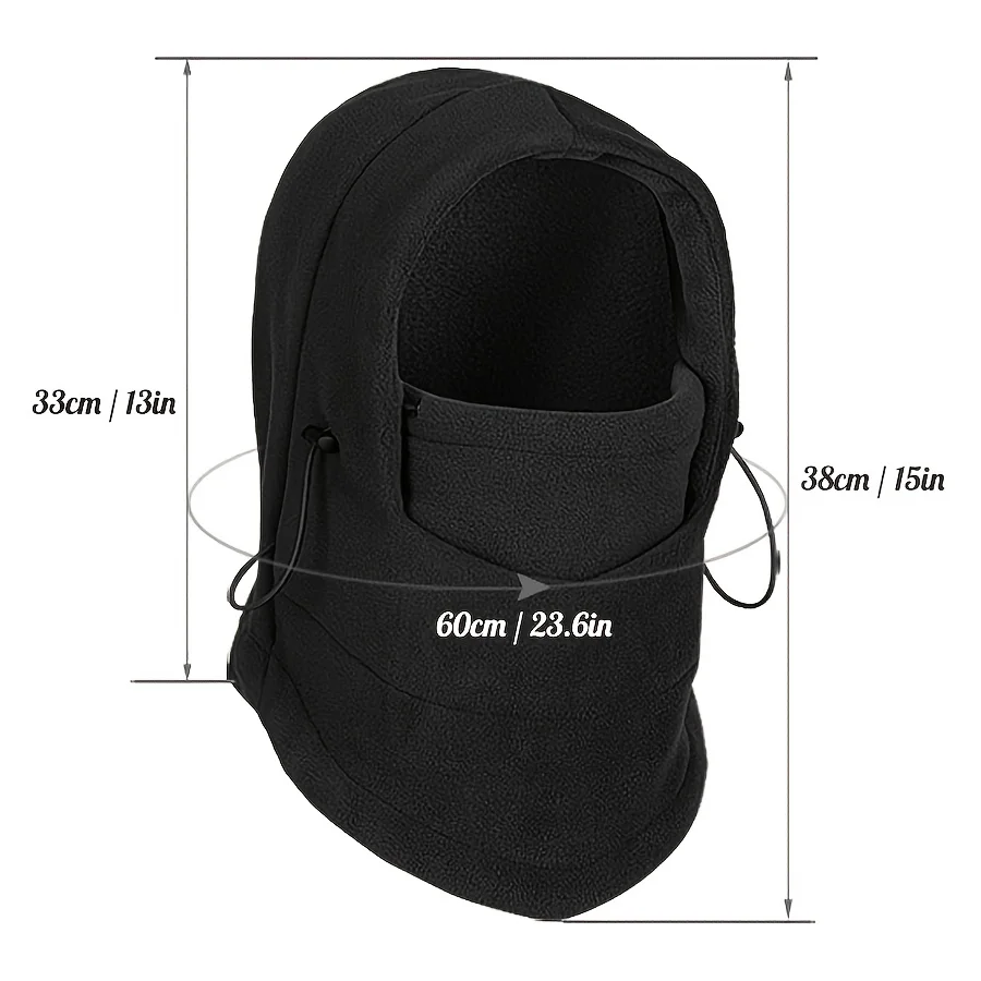 Top Trends: Men's Fleece Plush Balaclava Winter Women's Windproof Mask Beanies Hat Outdoor Hiking Cycling Head Hood Neckwarmer Bonnets Shoppable Styles - Image 6