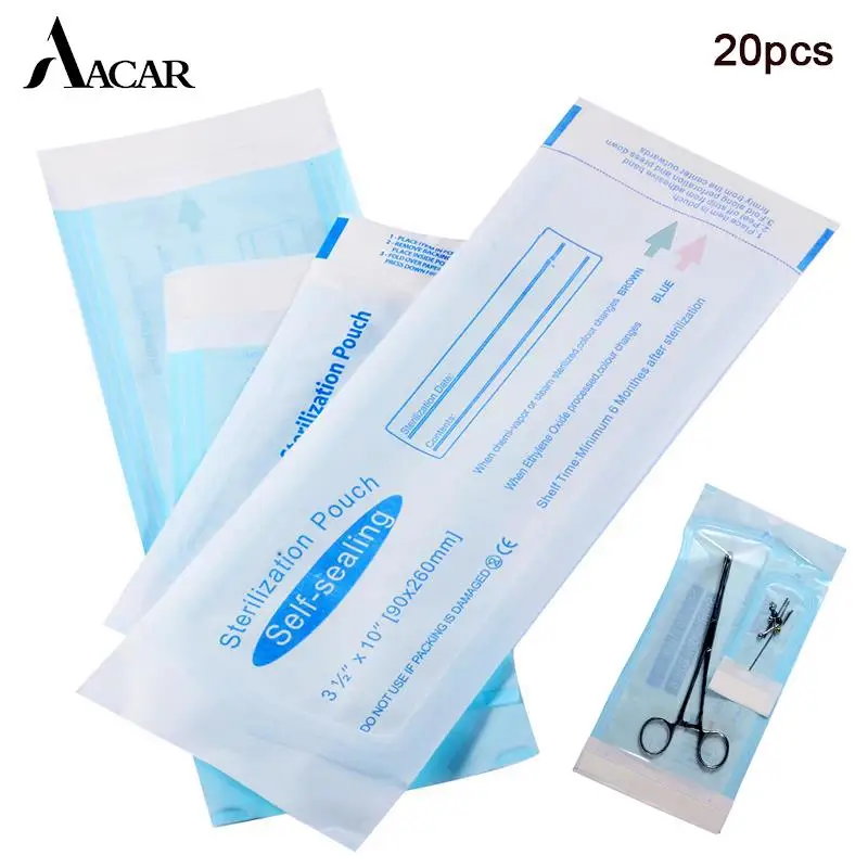 Top Trends: 20pcs / box Disposable Self-sealing Sterilization Pouches Bags Tattoo Accessories Supplies Grade Bag Shoppable Styles