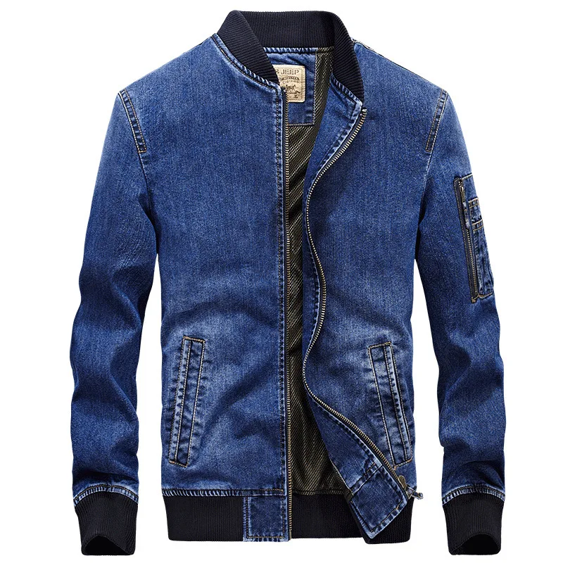 Top Trends: Men New Denim Jacket Fashion Casual Retro Simple Stand Collar Zipper Rivet Hole Slim Fit Motorcycle Top Street Versatile M-4XL Shoppable Styles