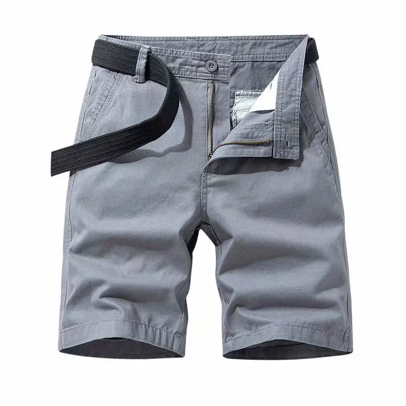 Top Trends: Casual Solid Color Zipper Button Men's Cargo Shorts Classic Pocket Loose Street Casual Straight Cylinder Summer Male Short Shoppable Styles