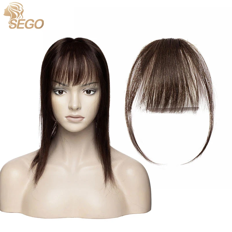 Top Trends: SEGO Clip In Bangs Human Hair Air Bangs Invisible Bangs Brazilian Blonde Hair Pieces Non-remy Replacement Hair Extension Shoppable Styles