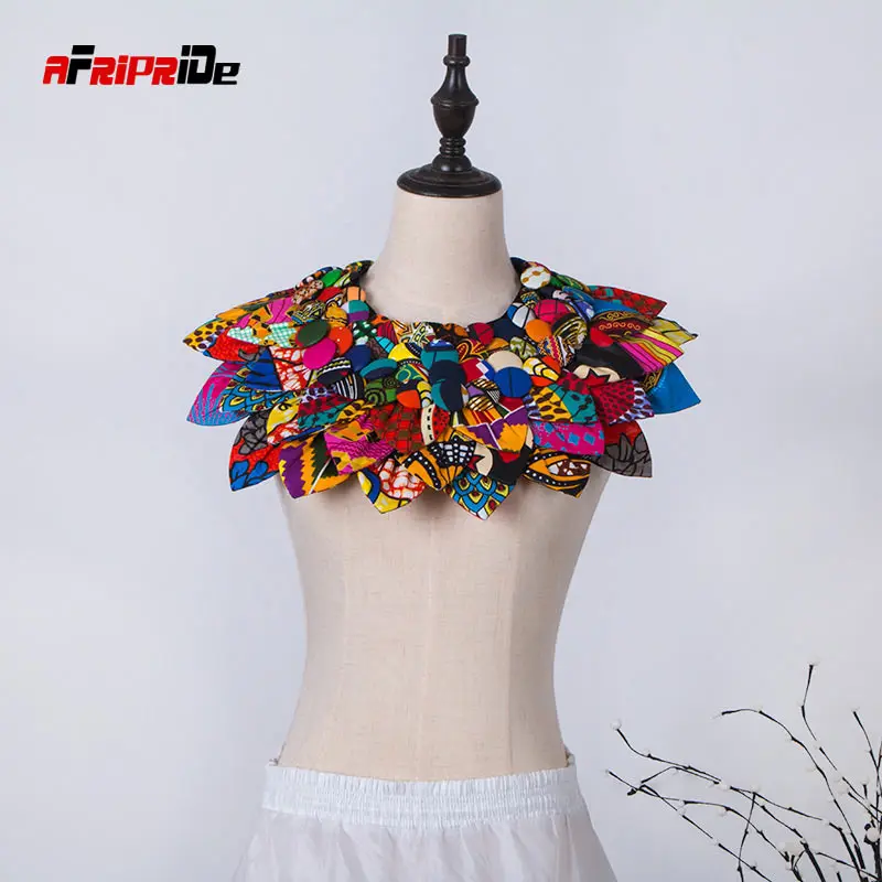 Top Trends: New Ankara Button Bib Button Necklace Earrings Statement Neckpiece Tribal Necklace Handmade Flower Shape African Jewelry SP135 Shoppable Styles