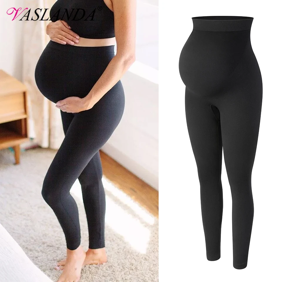 Top Trends: Maternity Leggings High Waist Belly Support Leggins For Pregnant Women Pregnancy Skinny Pants Body Shaping Postpartum Trousers Shoppable Styles