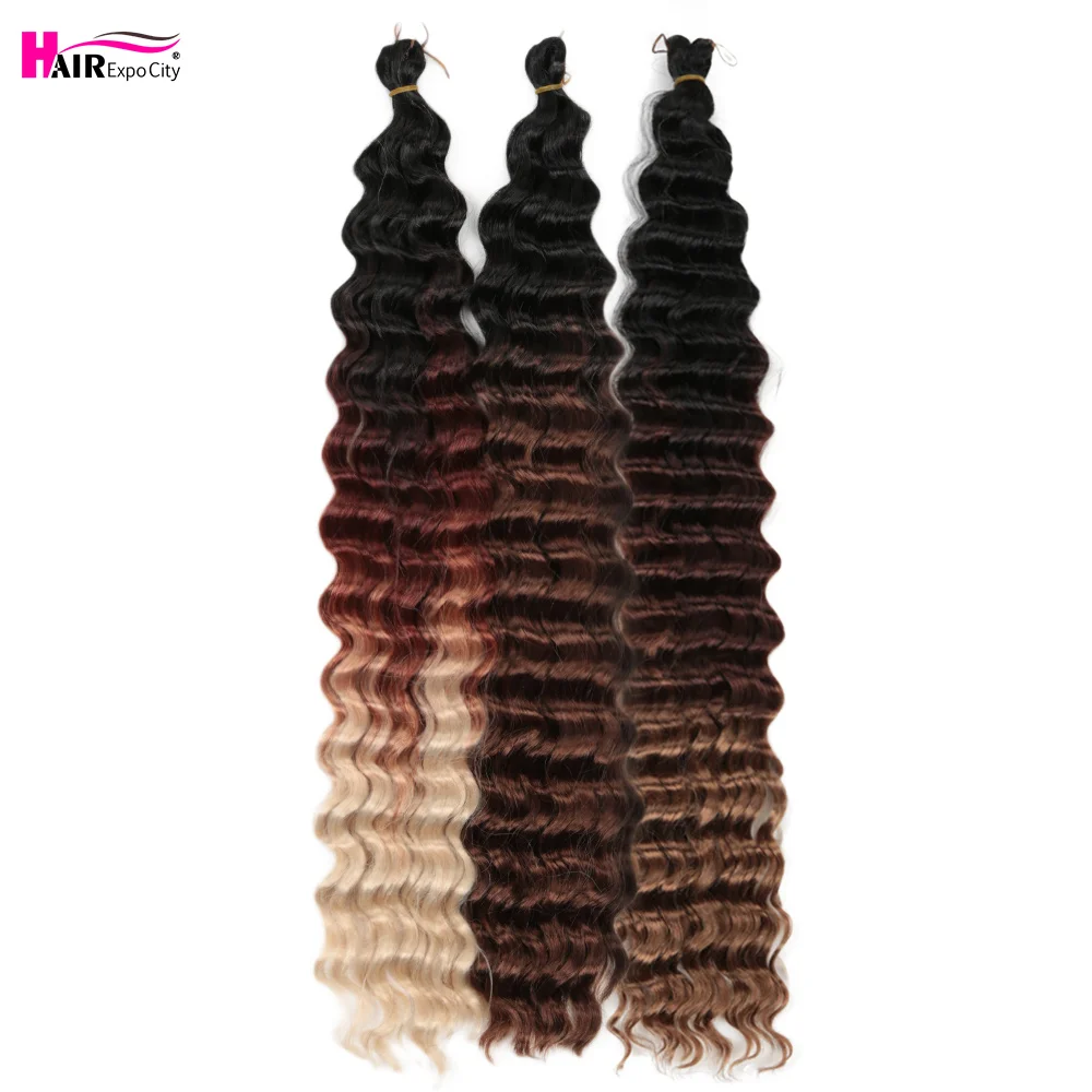 Top Trends: Synthetic Deep Twist Crochet Hair 22-28 Inch Natural African Curls Wavy Braiding Hair Extensions Brown Blonde Hair Expo City Shoppable Styles