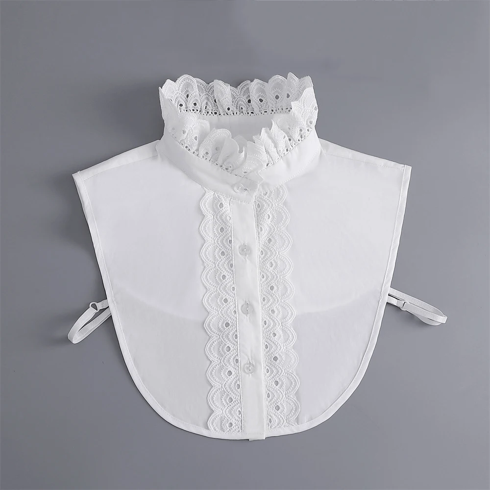 Top Trends: Korean Hollow Out Lace Fake Collar For Sweater Blouse Shirt Detachable Shirt Collar Neckwear Lapel Blouse Top False Collar Shoppable Styles