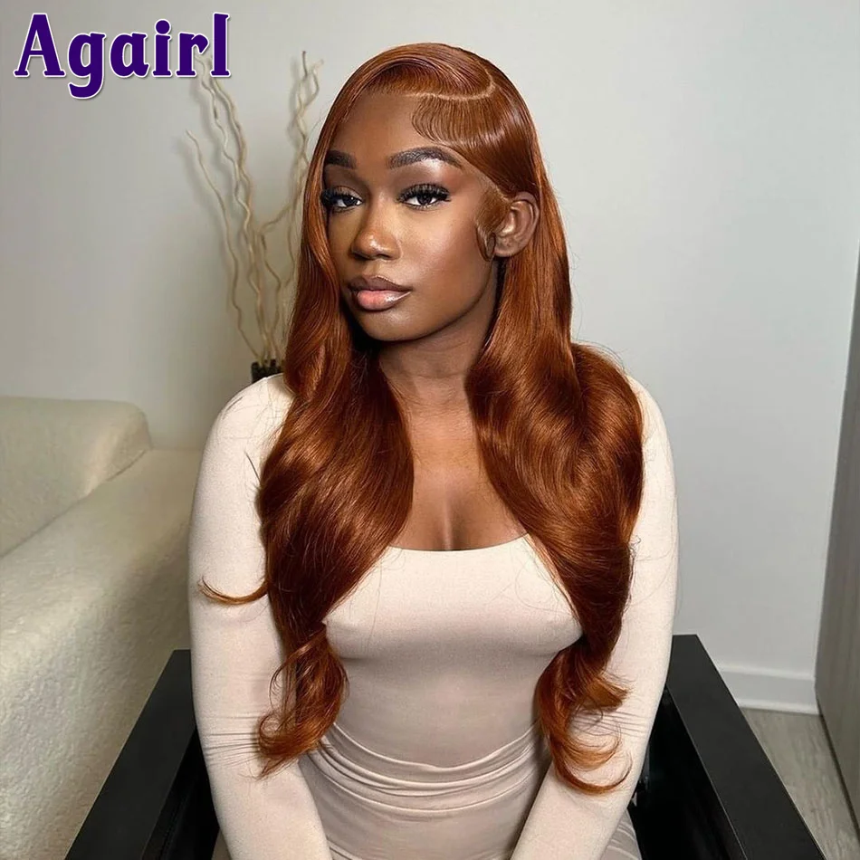 Top Trends: 32Inch Cooper Brown 13X6 13x4 Lace Frontal Wig Dark Brown Lace Front Body Wave Human Hair Wigs Ginger Brown 5X5 Lace Closure Wig Shoppable Styles