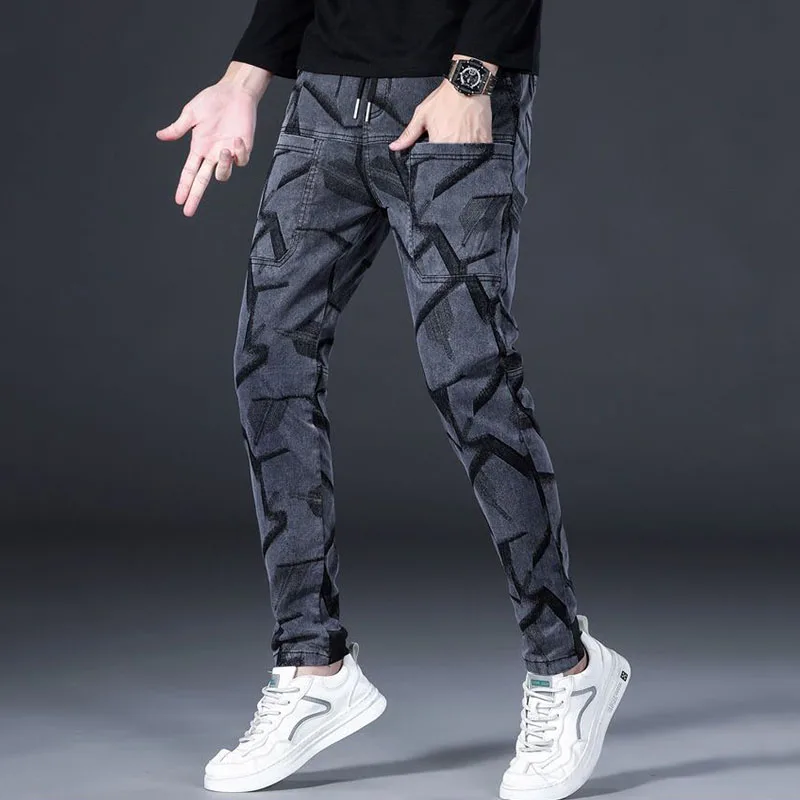 Top Trends: Fashion Men Casual Pants Spring Summer Thin Streetwear Male Elastic Waist Koreon Clothing New Vintage Slim Straight Trousers 4XL Shoppable Styles - Image 3