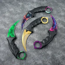 Exquisite sheathed fixed blade knife cs go karambit knife outdoor survival tactical camping hunting knife EDC self defense tool