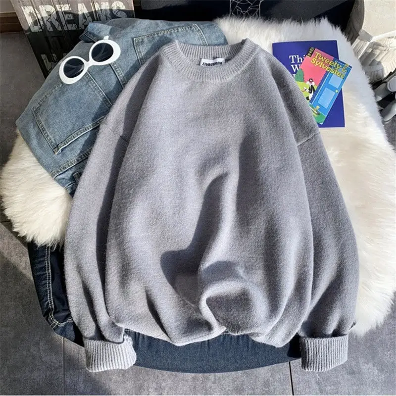 Top Trends: 2023 New Autumn And Winter Korean Edition Simple Loose Casual Versatile Thread Round Neck Long Sleeve Solid Knit Sweater Shoppable Styles