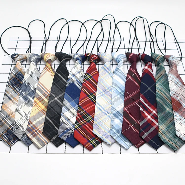 Top Trends: Women Plaid JK Neck Tie Girls Lazy Skinny Slim Cute Necktie Plaid Uniform School Student Neckties Gravatas Cravat Boys Neckwear Shoppable Styles