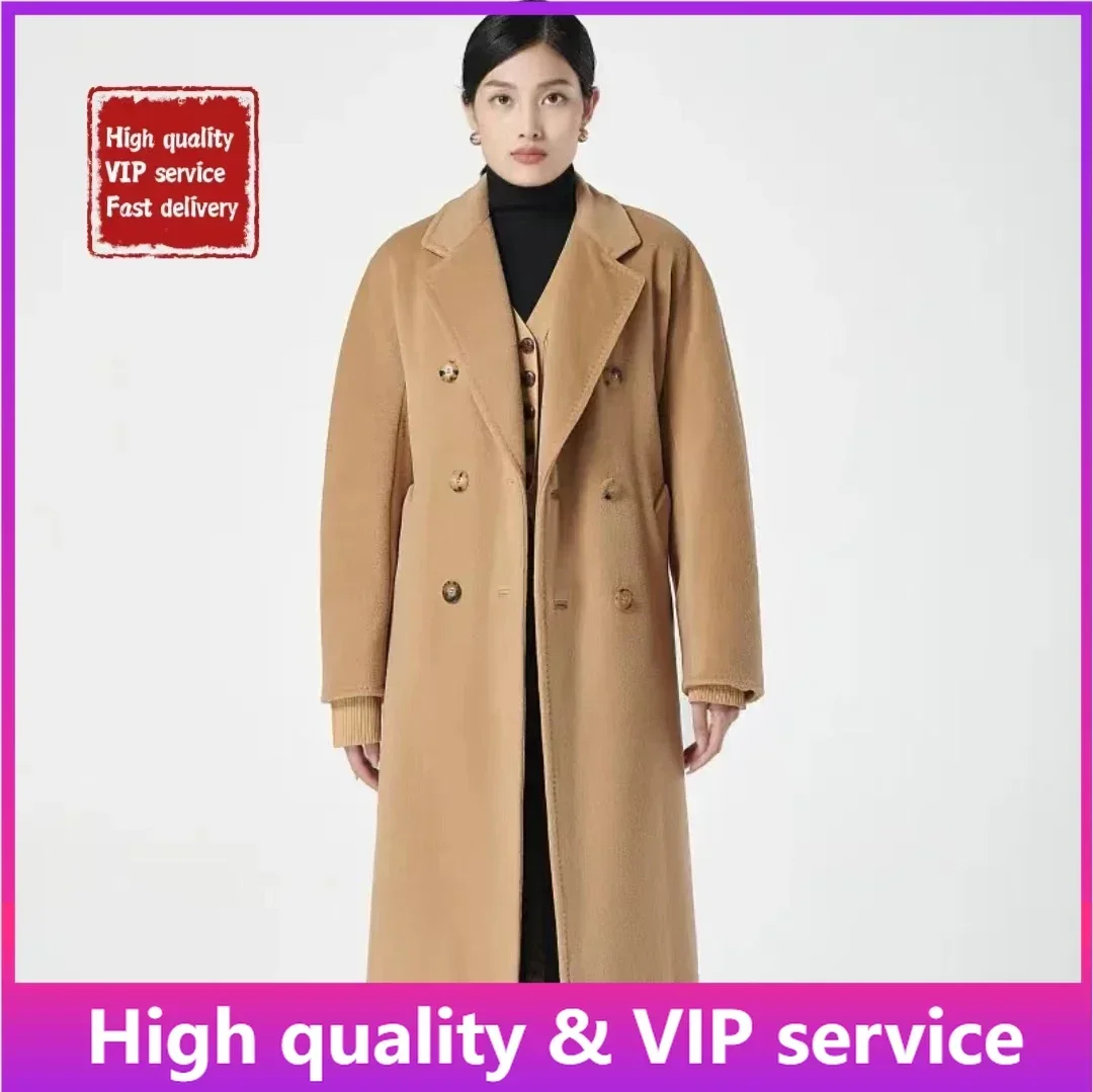 Top Trends: High Quality Women Max Coat Winter Luxury Women's Jacket 10% Cashmere 90% Wool Material Camel Color Reversible Long Women Coat Shoppable Styles