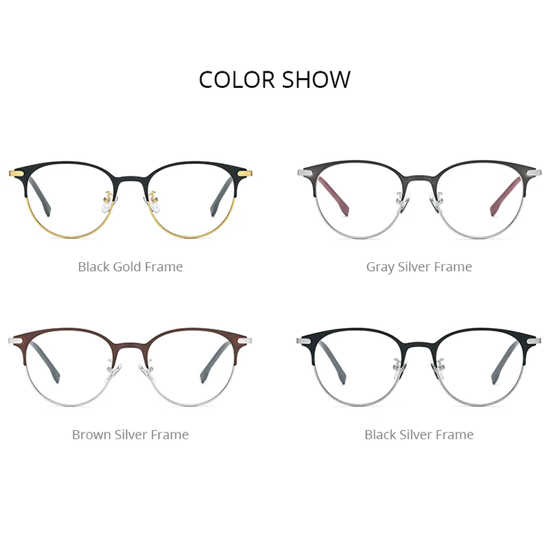 Top Trends: FONEX Alloy Glasses Frame Men Ultralight Women Vintage Round Prescription Eyeglasses Retro Optical Frame Screwless Eyewear 988 Shoppable Styles - Image 6