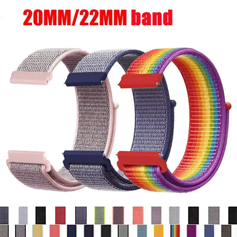 Top Trends: 22mm 20mm Watchband For Samsung Galaxy Watch 6 5 Pro 4 Classic / gear S3 Frontier / active Nylon Bracelet Huawei Watch Gt2 3 Strap Shoppable Styles