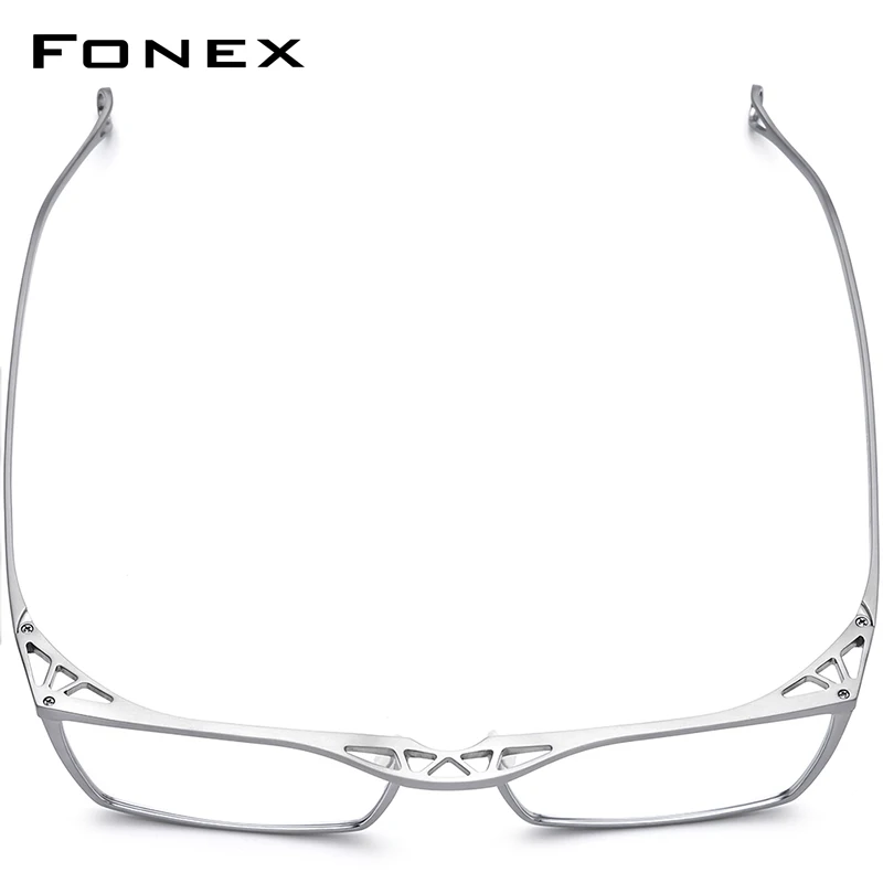 Top Trends: FONEX Pure Titanium Glasses Frame Men Full Rim Retro Vintage Square Prescription Eyeglasses Myopia Optical Frames Eyewear F85722 Shoppable Styles