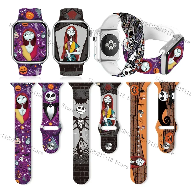 Top Trends: Halloween Series Print Strap For Apple Watch Ultra S8 65432SE Silicone Watch Replacement Watchband 38-45mm For Boys Girls Gifts Shoppable Styles