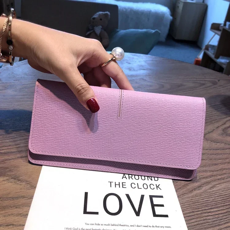 Top Trends: Women&#039;s Long Soft Genuine Cow Leather Luxury Wallet Large-capacity Thin Purse Handbag Card Case Holder Hasp Clutch Money Clip 8Z Shoppable Styles