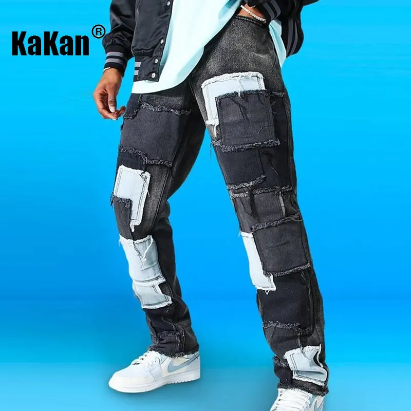 Top Trends: Kakan - Stretch Free Stickers Straight Jeans, The New Style Of European And American Street Youth Able Long Jeans16-MGD31 Shoppable Styles