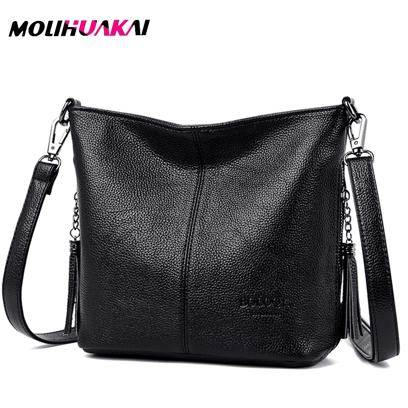 Top Trends: Women Leather Bags Ladies Luxury Shoulder Bags Women&#039;s Handbag Female Messenger Bag Fashion Crossbody Bags For Women Bolsas Sac Shoppable Styles