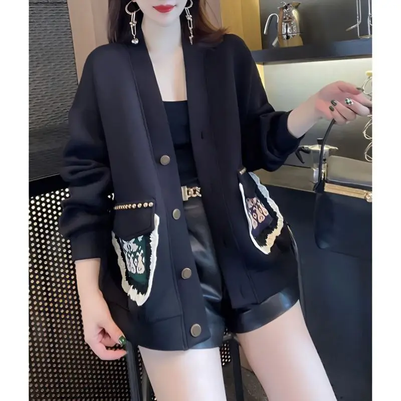 Top Trends: 2023 New Spring And Autumn French Fashion Commuting Simple Splice Printing Loose Leisure High End Short Versatile Women&#039;s Coat Shoppable Styles