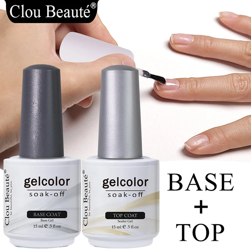 Top Trends: Clou Beaute Base And Top Coat Gel Nail Polish UV 15ml Transparent Soak Off Primer Gel Polish Long Lasting Gel Lacquer Nail Art Shoppable Styles