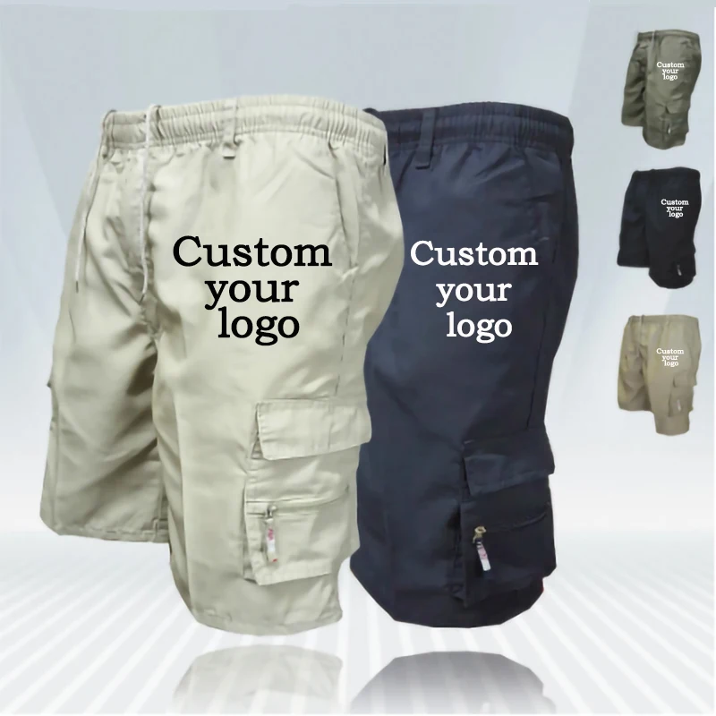 Top Trends: 2023 Summer Men's Cargo Shorts Fashion Casual Multi-pocket Loose DIY Logo Male Pants Customize Your Logo Shoppable Styles