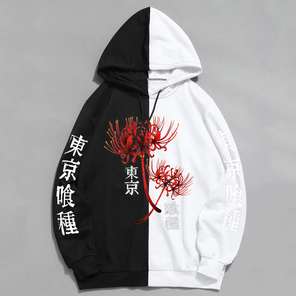 Top Trends: Tokyo Ghoul Spider Lily Hoodie Anime Kanekiken Pullover Long Sleeve Loose Women Men Sweatshirt Harajuku Oversized Unisex Tops Shoppable Styles