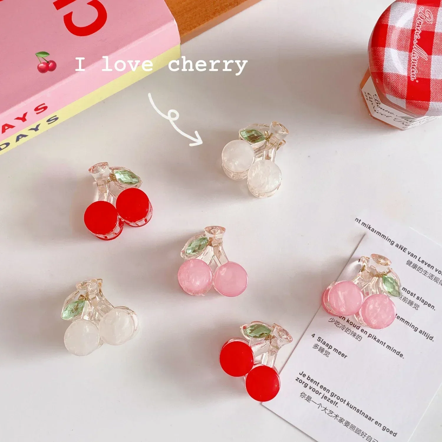 Top Trends: 2PC Kawaii Cute Cherry Hair Clip Claw Clamp For Women Girls Kids Hairpin Crab Headband Hair Gift Accessories Headwear Shoppable Styles - Image 6