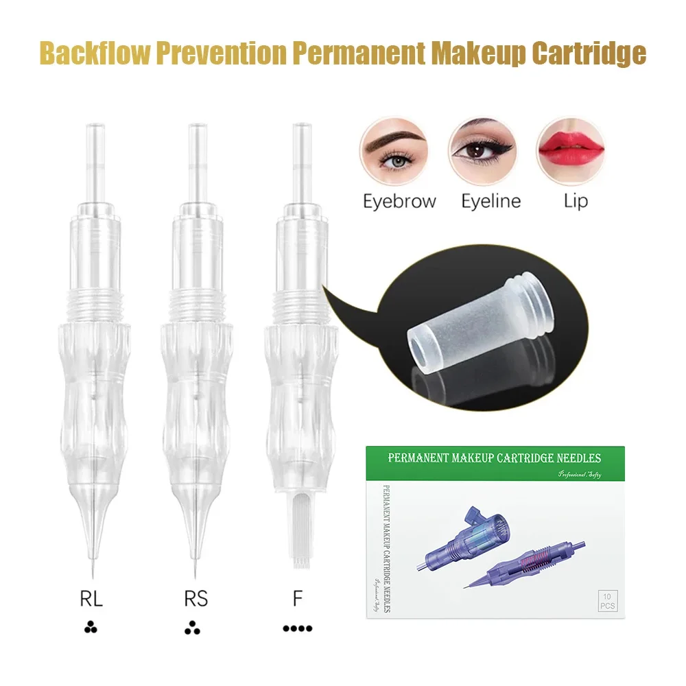 Top Trends: Biomaser Permanent Makeup Needle Anti Backflow Eyebrow Tattoo Needles Cartridge 0.18MM 1R, 3RL, 3RS, 5RL Shoppable Styles