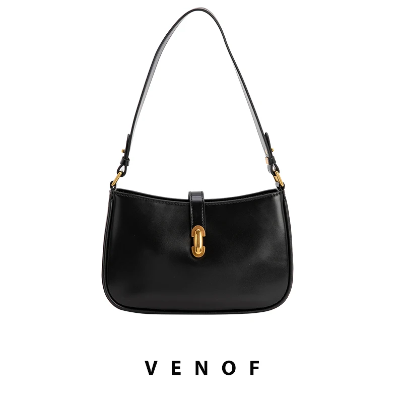 Top Trends: VENOF High Quality Small Square Bags Designer For Lady 2022 Fashion Bags Simple Leather Shoulder Crossbody Bag For Women Shoppable Styles