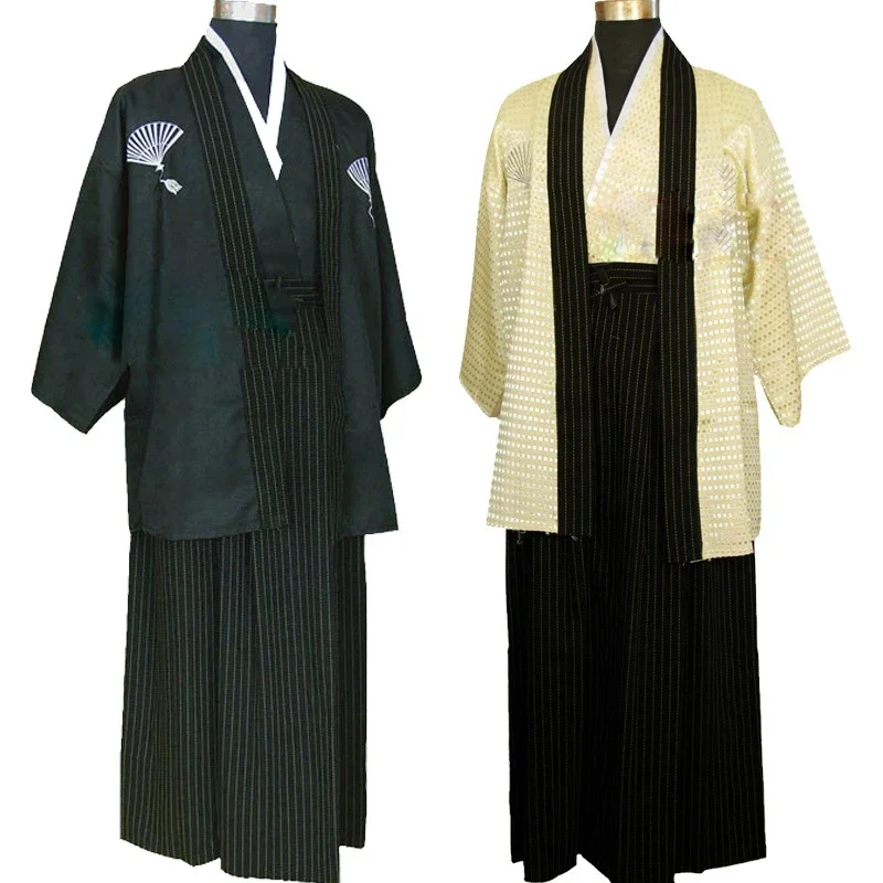 Top Trends: Vintage Japones Kimono Man Japanese Traditional Dress Male Yukata Stage Dance Costumes Hombres Quimono Men Samurai Clothing 89 Shoppable Styles