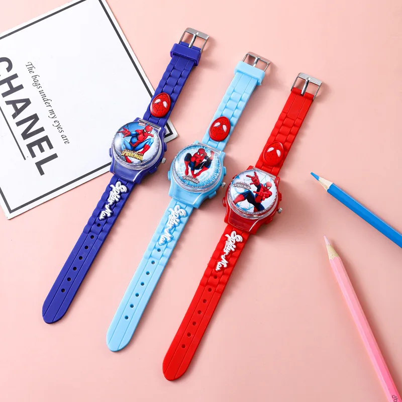 Top Trends: Disney Frozen Elsa Children's Watches Flip With Turnable Cartoon Avengers Spiderman Toy Watch Boy's Girl's Birthday Kids Gifts Shoppable Styles