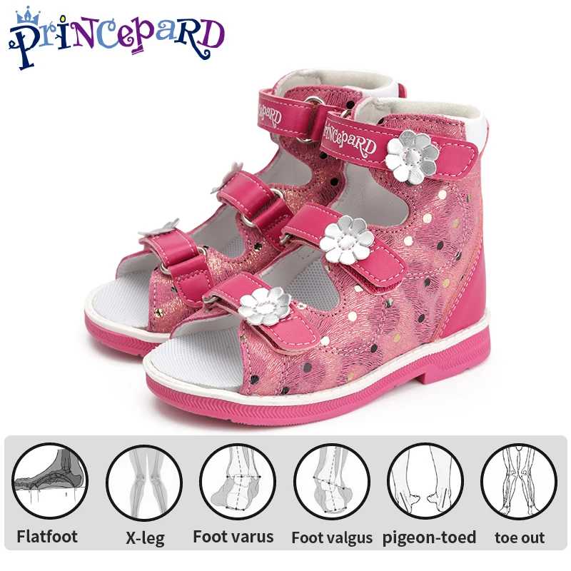 Top Trends: Orthopedic Sandal For Girls Kids Flower Buckle High-Top Brace-Like Ankle Support Corrective AFO Shoe For Children Princess Style Shoppable Styles