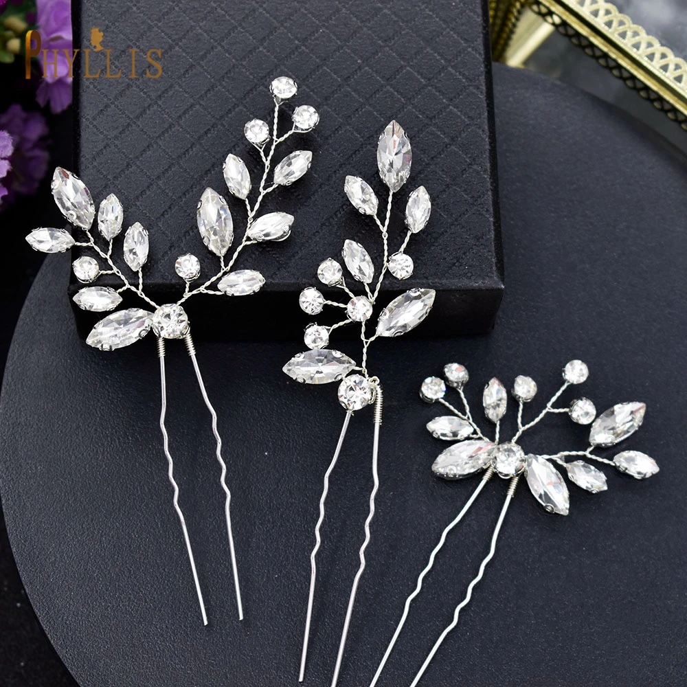 Top Trends: A19 Rhinestone Wedding Hairpins Bridal Hair Accessories Women Hair Comb Bride Hair Clip Bridal Headpiece Crystal Headdress Shoppable Styles