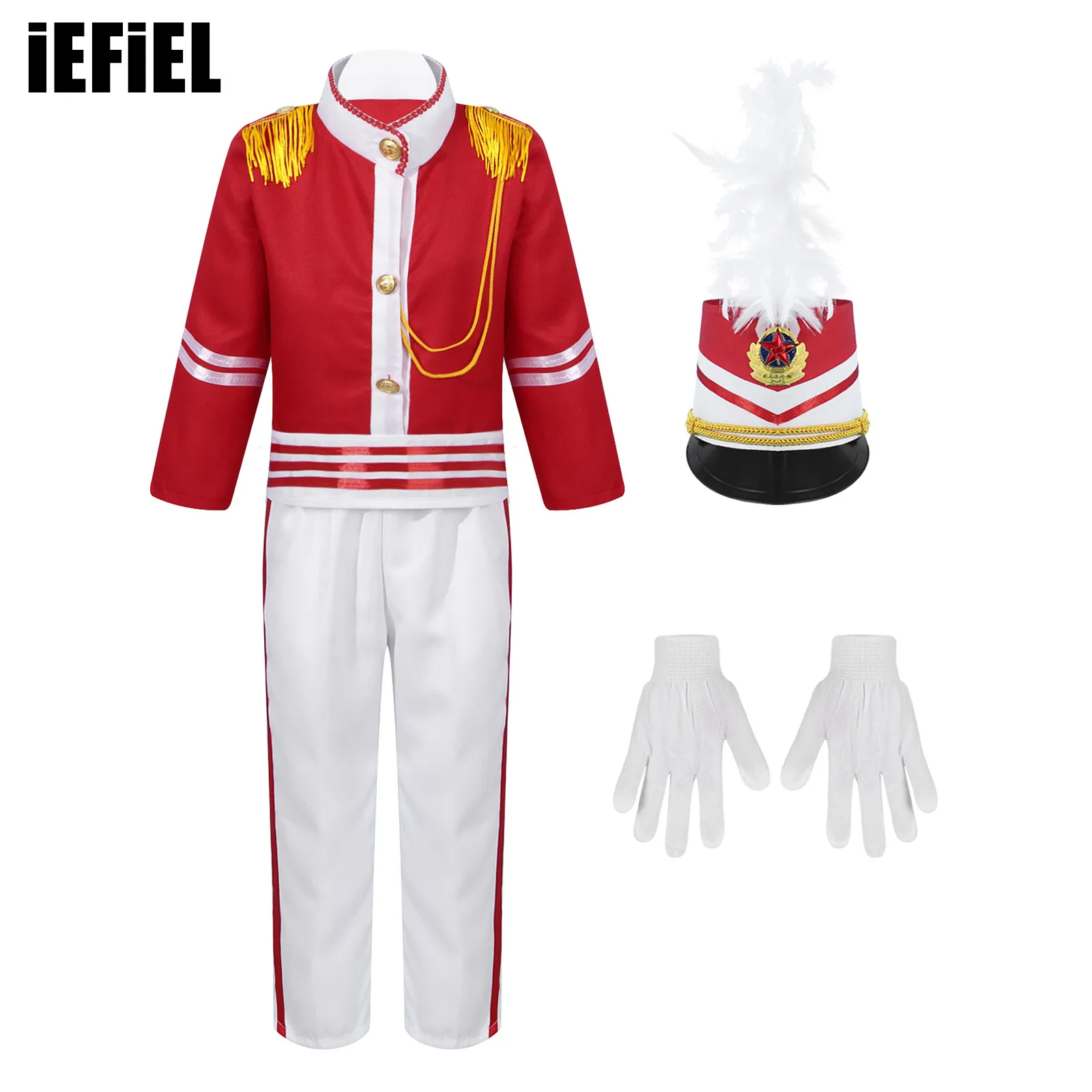 Top Trends: Kid Boy Girl Nutcracker Costume Drum And Trumpet Team Costume Honor Guard Soldier Uniform Halloween Party Stage Performance Suit Shoppable Styles